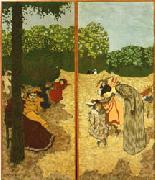 Edouard Vuillard Public Gardens.Little Girls Playing and The Examination oil painting artist